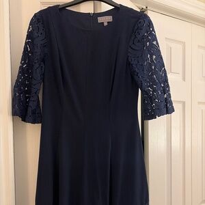 Laura petites Fit and flare navy dress